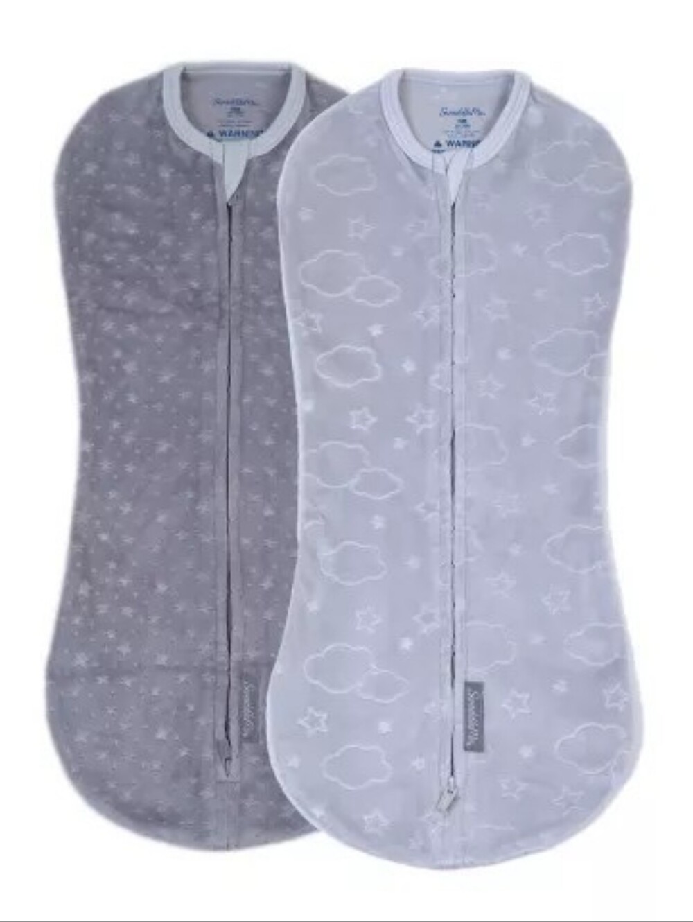 SwaddleMe Two-Pack Cozy Grey Swaddle Sleep Sacks